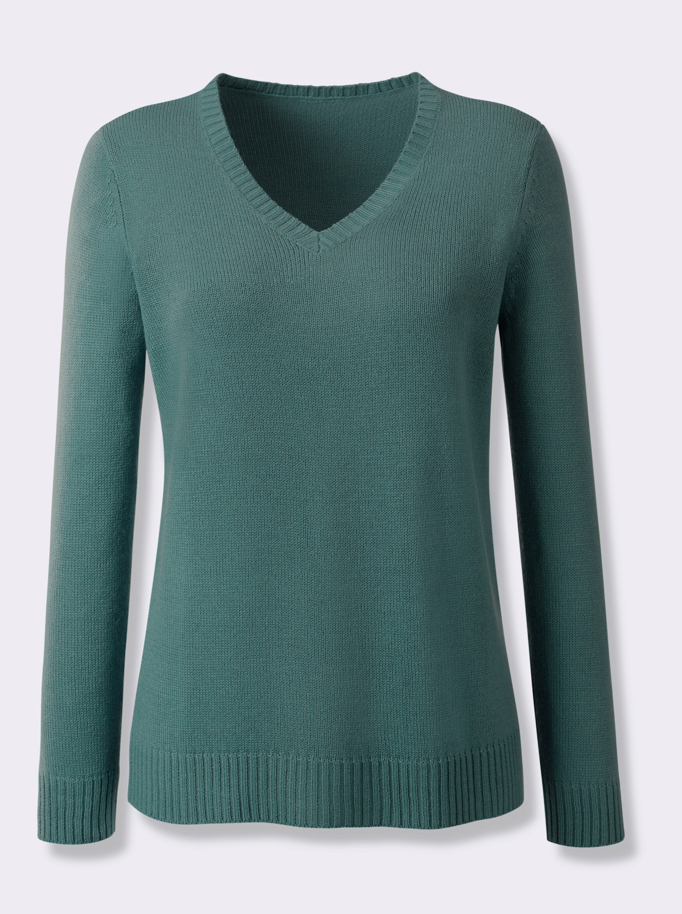 V-Ausschnitt-Pullover