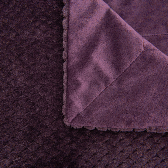 Plaid damier prune