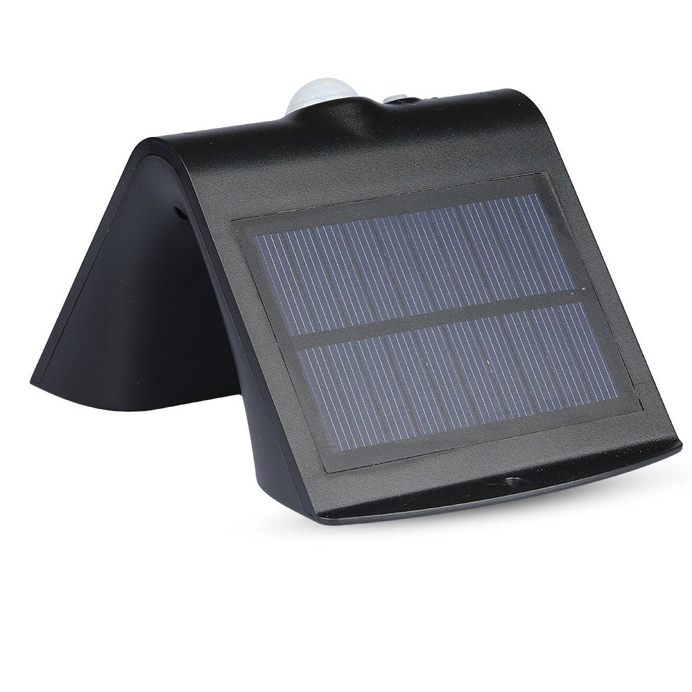 V-TAC VT-767-2-B - Zwarte wandlampen op zonne-energie - IP65 - 1,5 W - 220 lumen - 4000 K