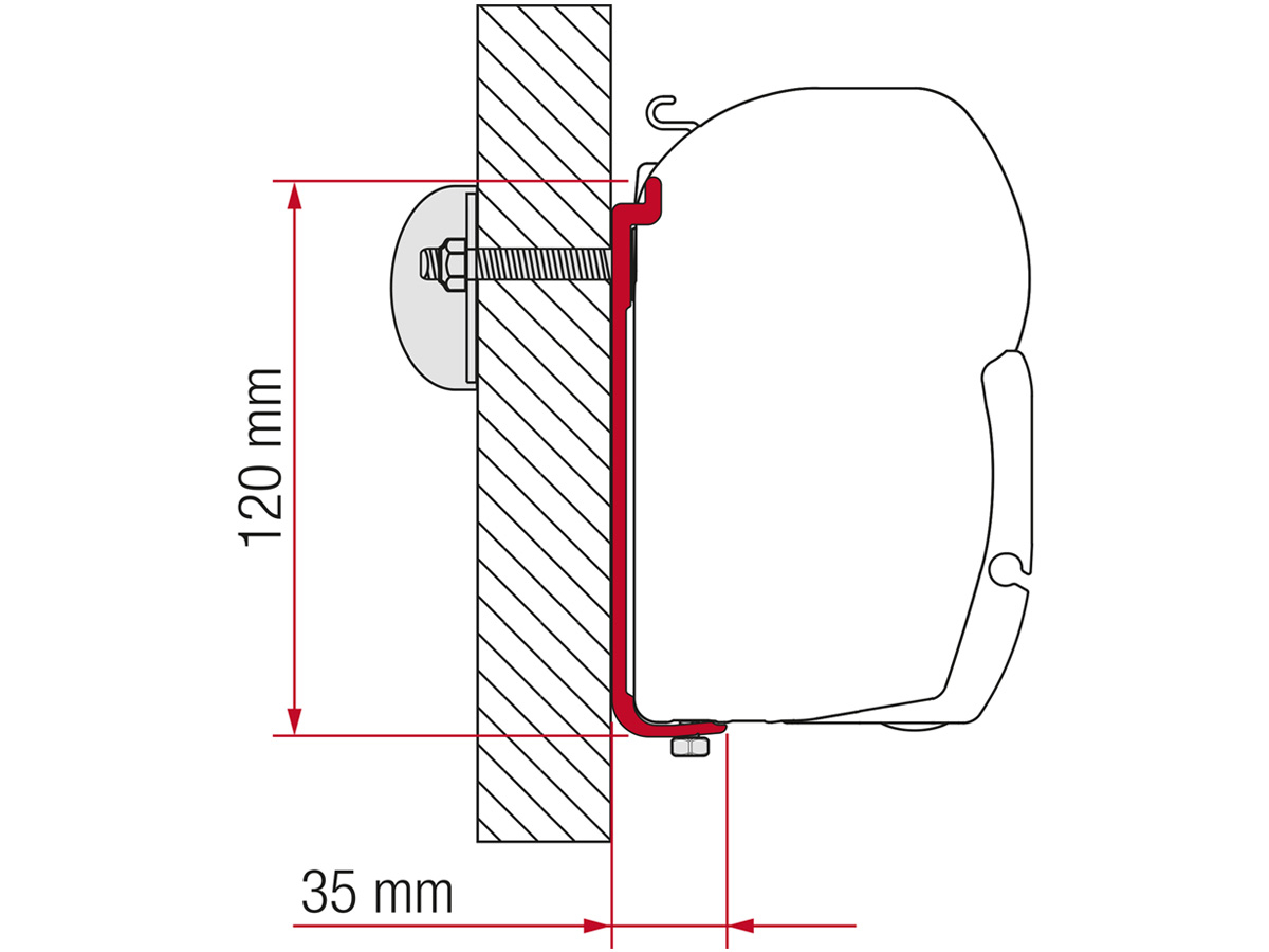 Fiamma F45 adapter Kit S 12 cm