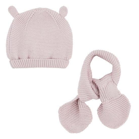 Écharpe + bonnet Lapinette   Mauve Lilas        43 cm   de               Marèse