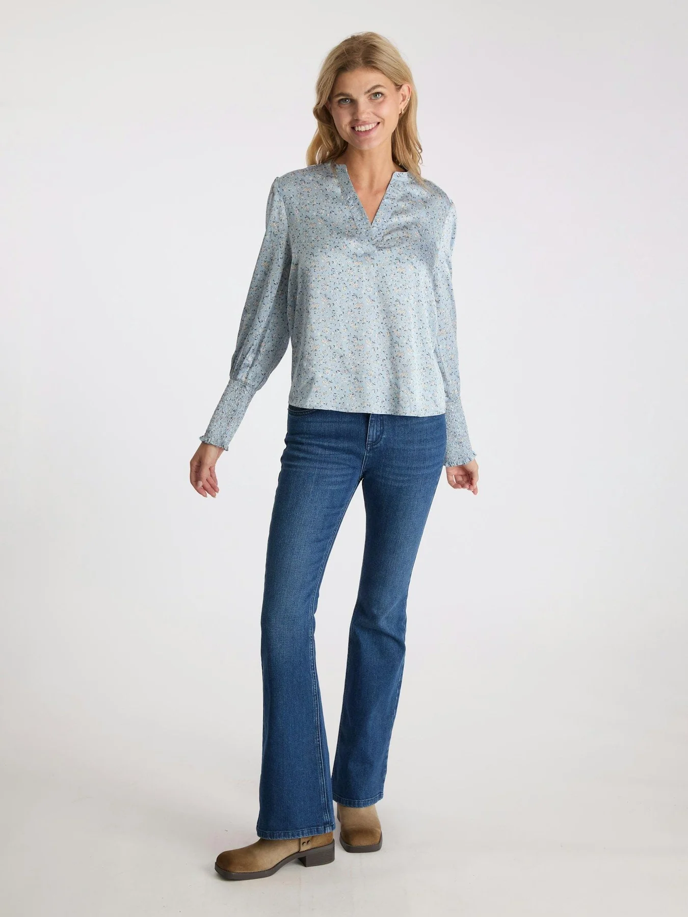 Neo Noir Landa Mini Print Blouse