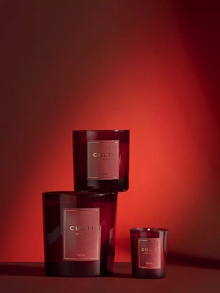 CULTI Weihnachtskerze GIOIA 550g Rot dunkelrot