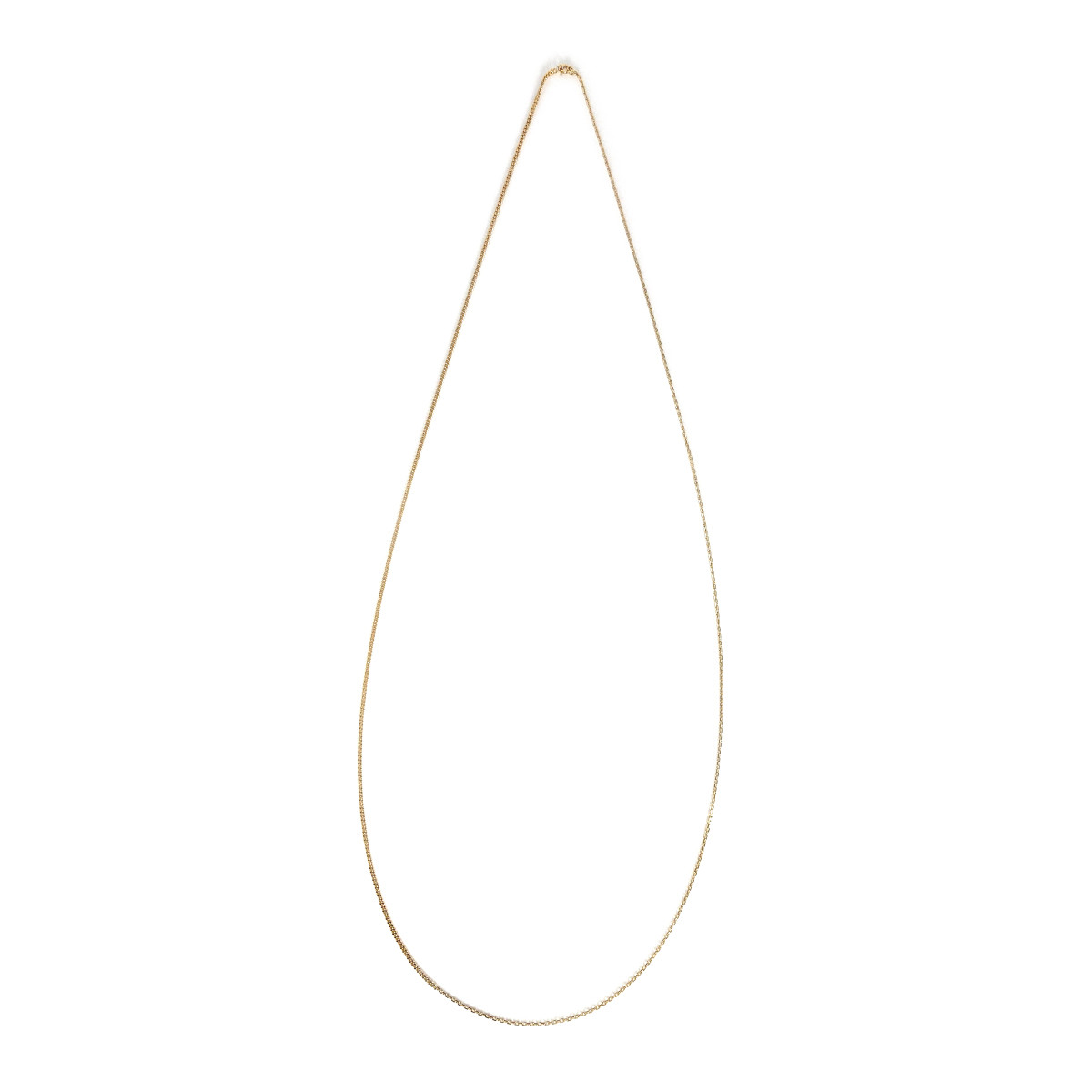 Collier d'occasion or 750 jaune maille forcat et gourmette 108 cm