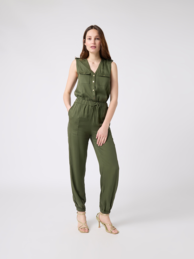 Combinaison pantalon taille élastiquée