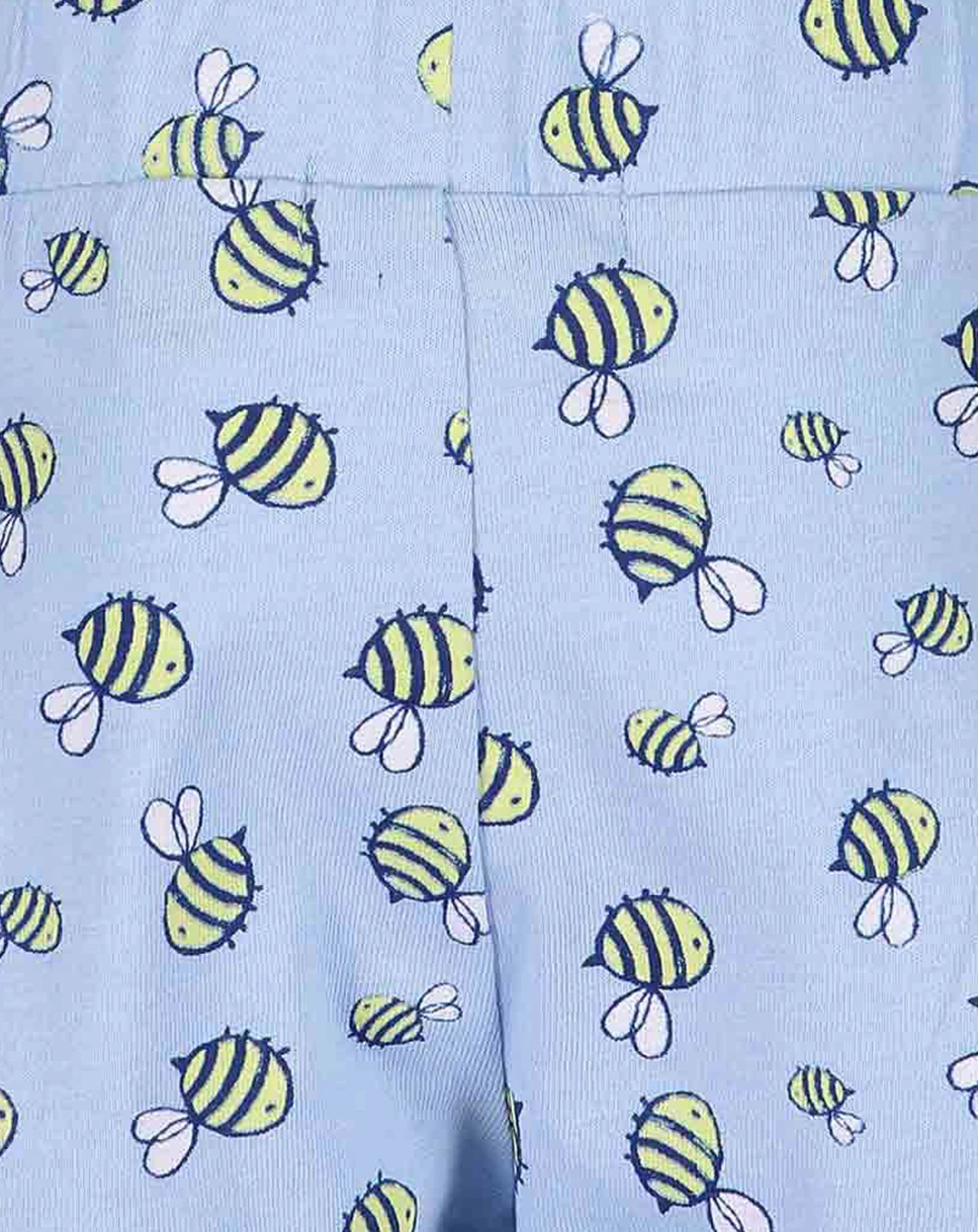 Shorts BUSY BEE AOP in hellblau