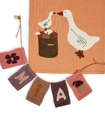 Smallstuff Stickat Flagge - Blume - Rosa