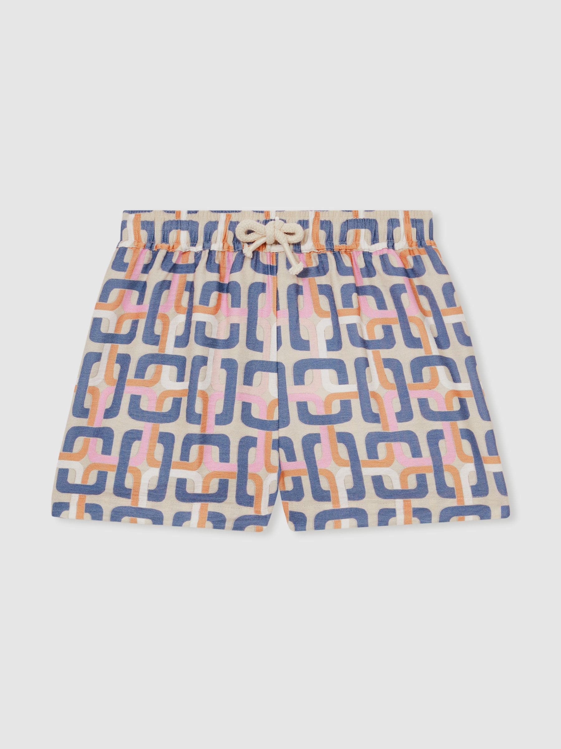 Reiss Eva Geometric Chain Print Shorts