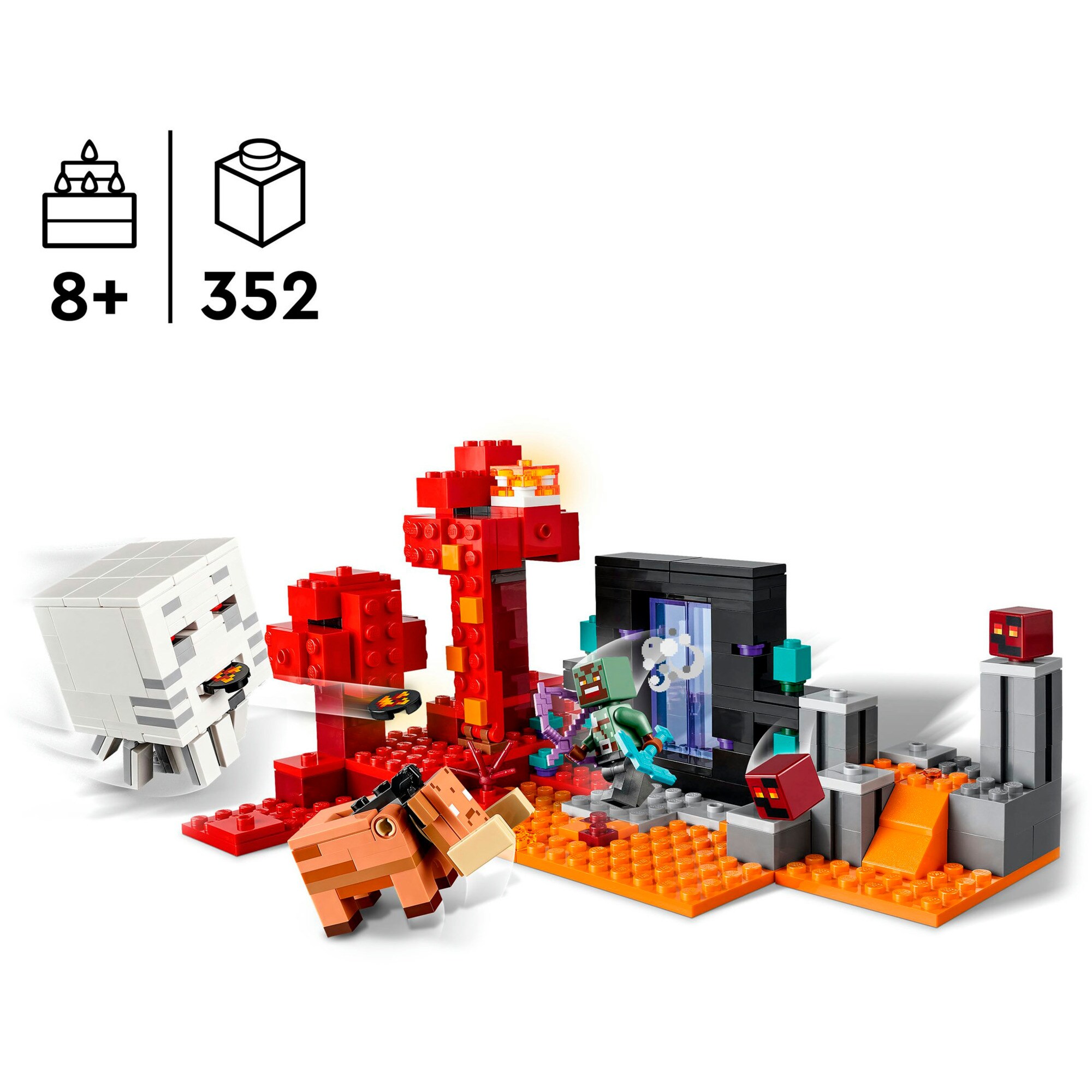 LEGO Konstruktionsspielzeug Minecraft Hinterhalt am Netherportal
