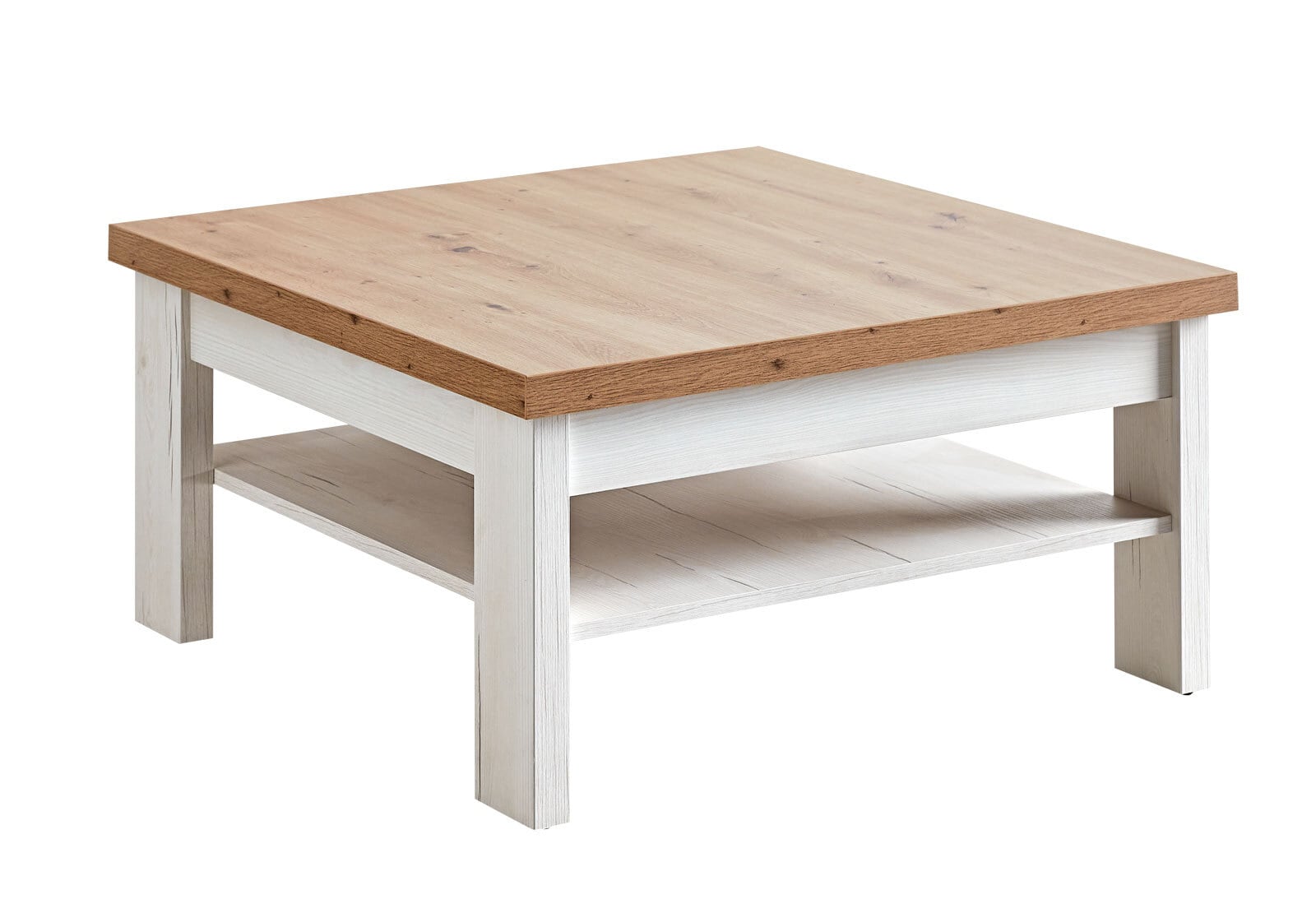 Couchtisch Nizza Pino Aurelio / Eiche Artisan Melamin 80x40x80 cm