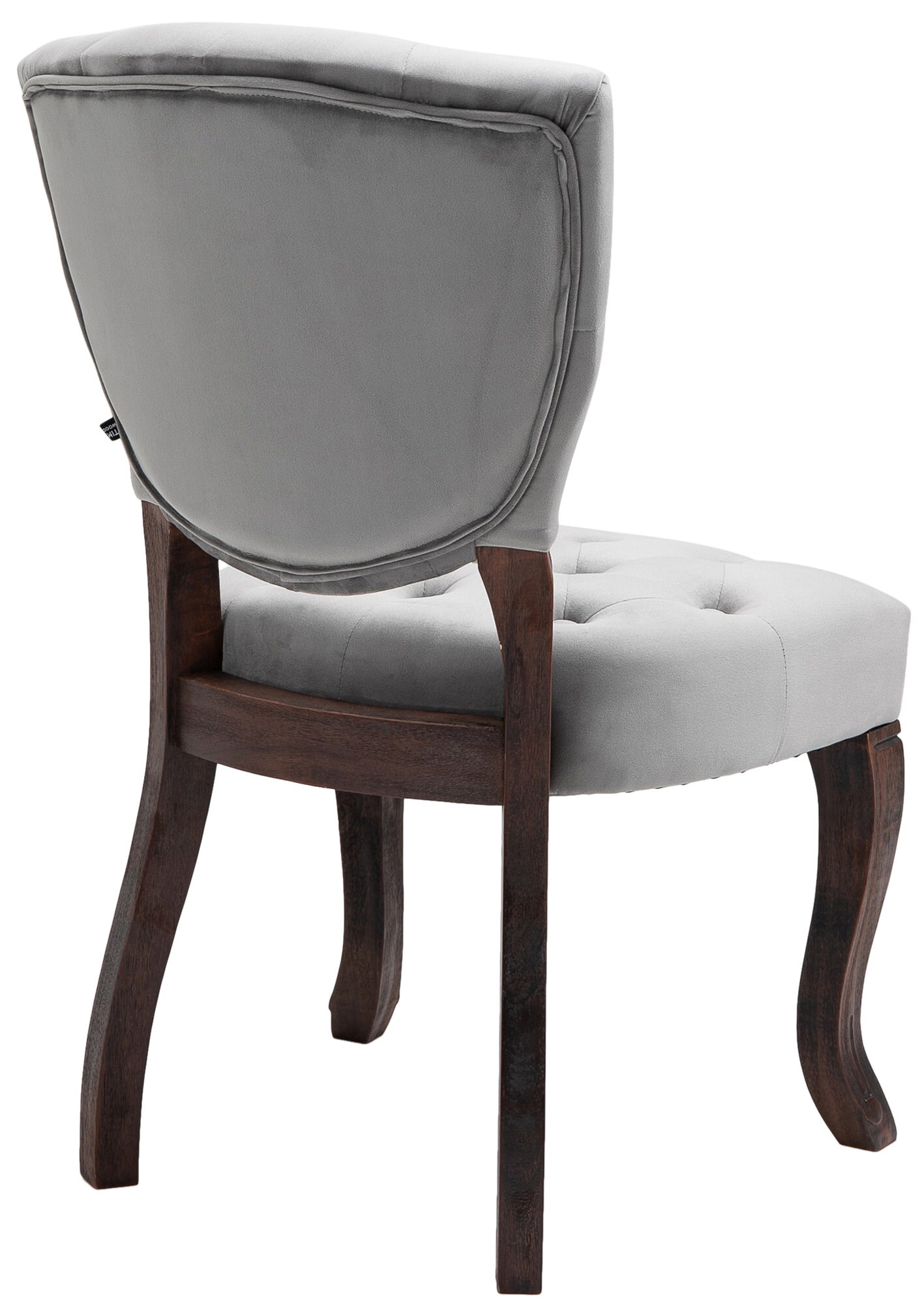 CLP Esszimmerstuhl Elysa Samt I Polsterstuhl Gesteppt Chesterfield Design I Lehnstuhl Mit Kautschukholz Gestell I Max. Belastbarkeit 120 kg