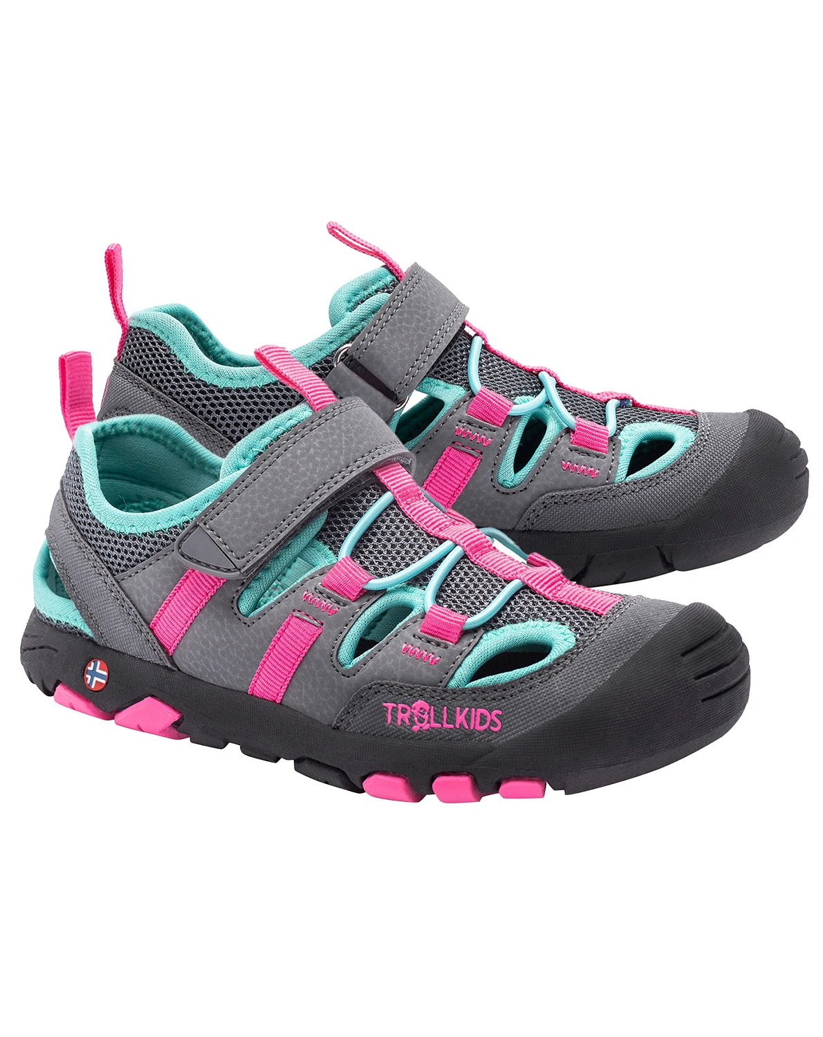 Trekking-Sandalen KROKSAND in anthracite/pink