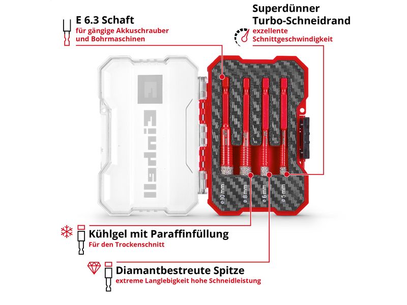 Einhell XS-CASE Dia. Fliesenb. 4tlg LS Werkzeug-Zubehör