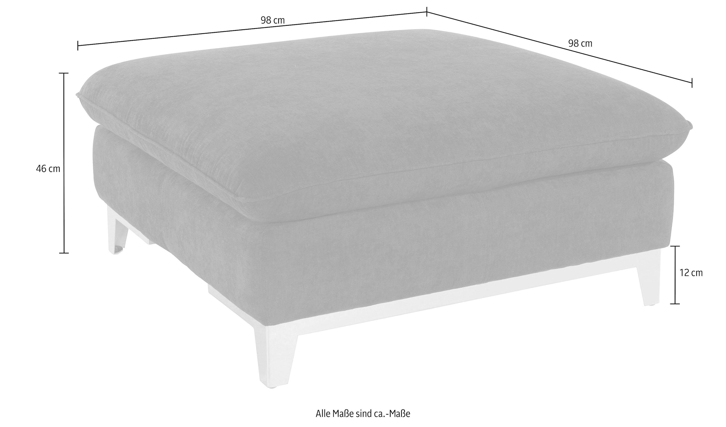 COTTA Polstergarnitur »Teresa« Set,  Set bestehend aus: 2-Sitzer mit Kopfteilverstellung & Hocker