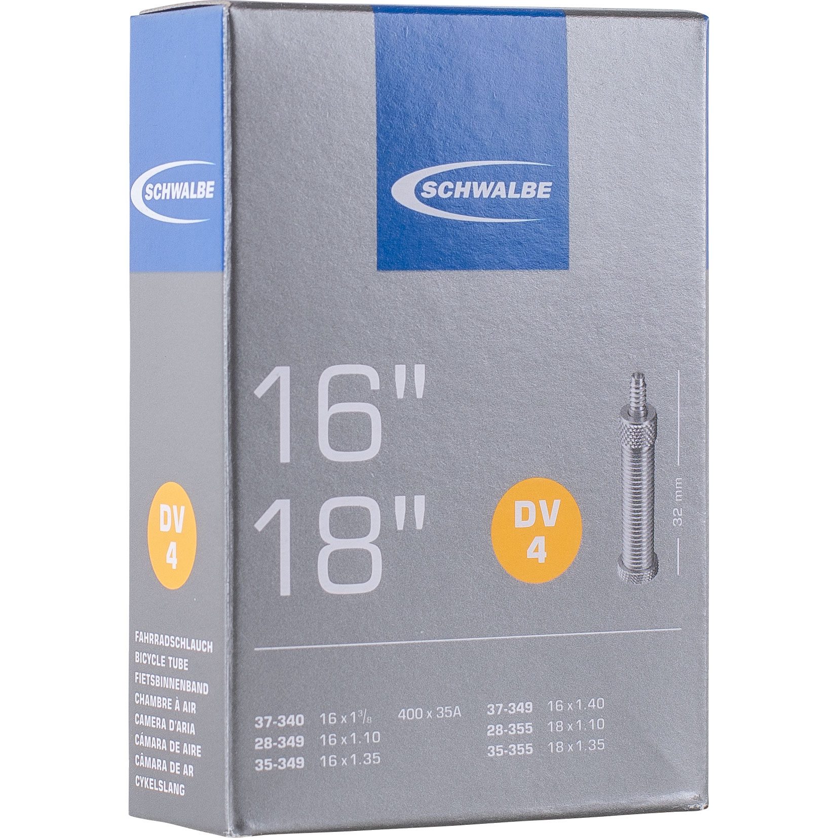 Schwalbe DV4 Standardschlauch 16