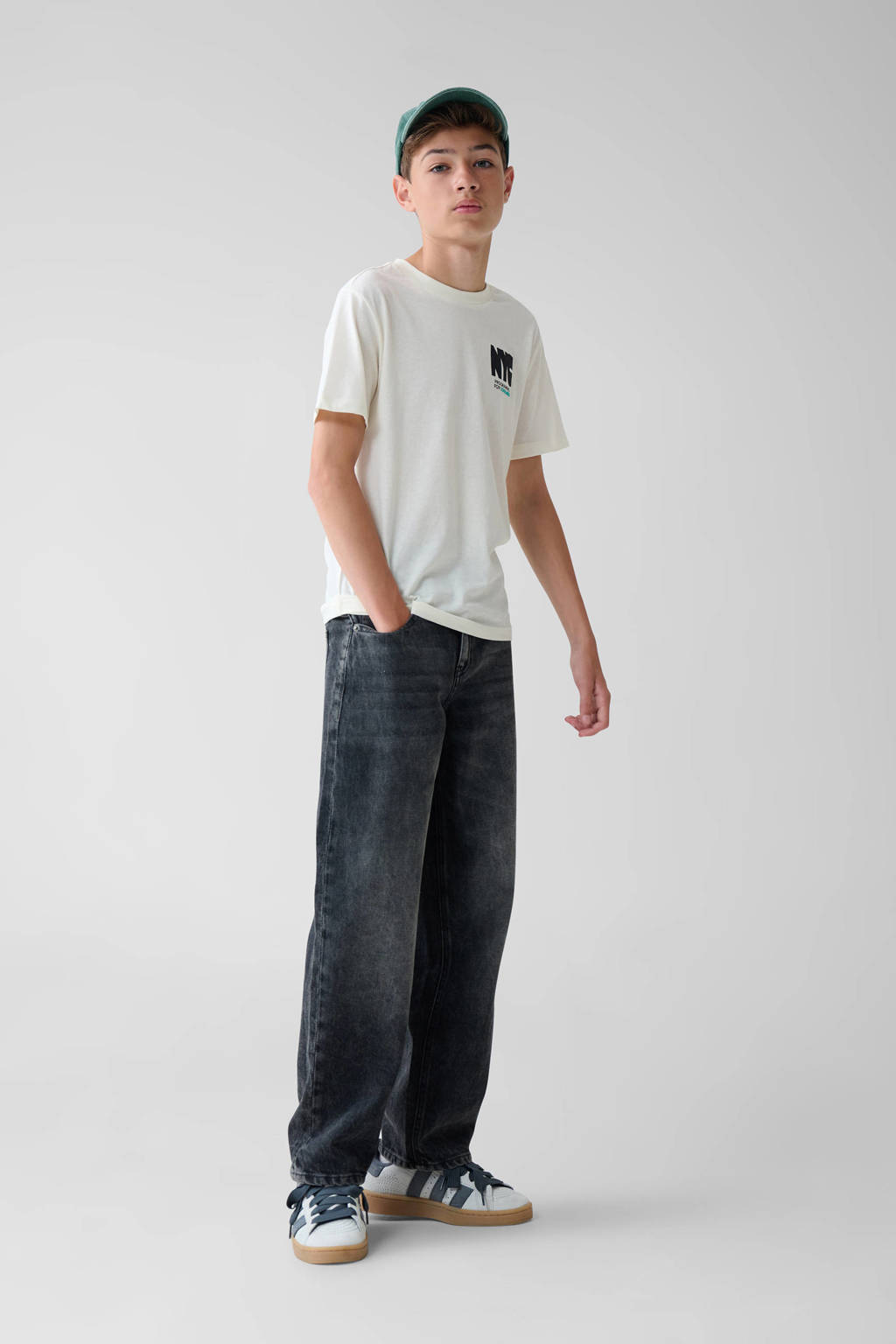 Shoeby wide leg loose fit jeans black denim