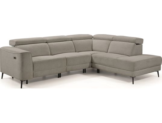 CONCEPT1 - Canapé tissu Mali 2 relax électrique gris angle droite