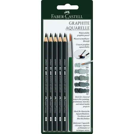 Faber-Castell Bleistift Graphit Aquarelle + Pinsel
