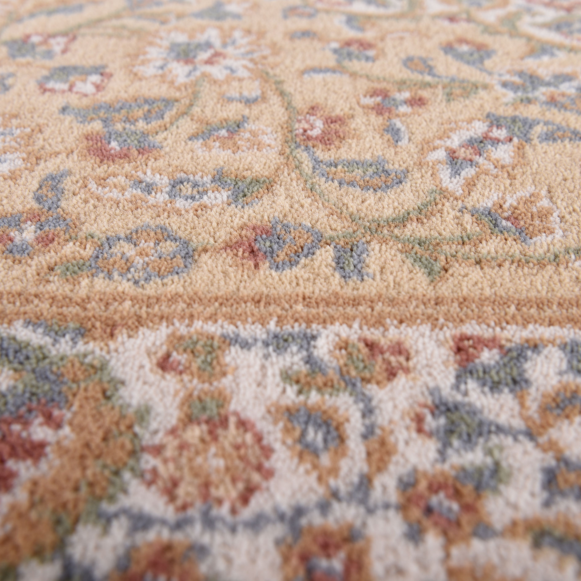 Orient-Teppich DOLNA - sand - Schurwolle - Ø 133 cm