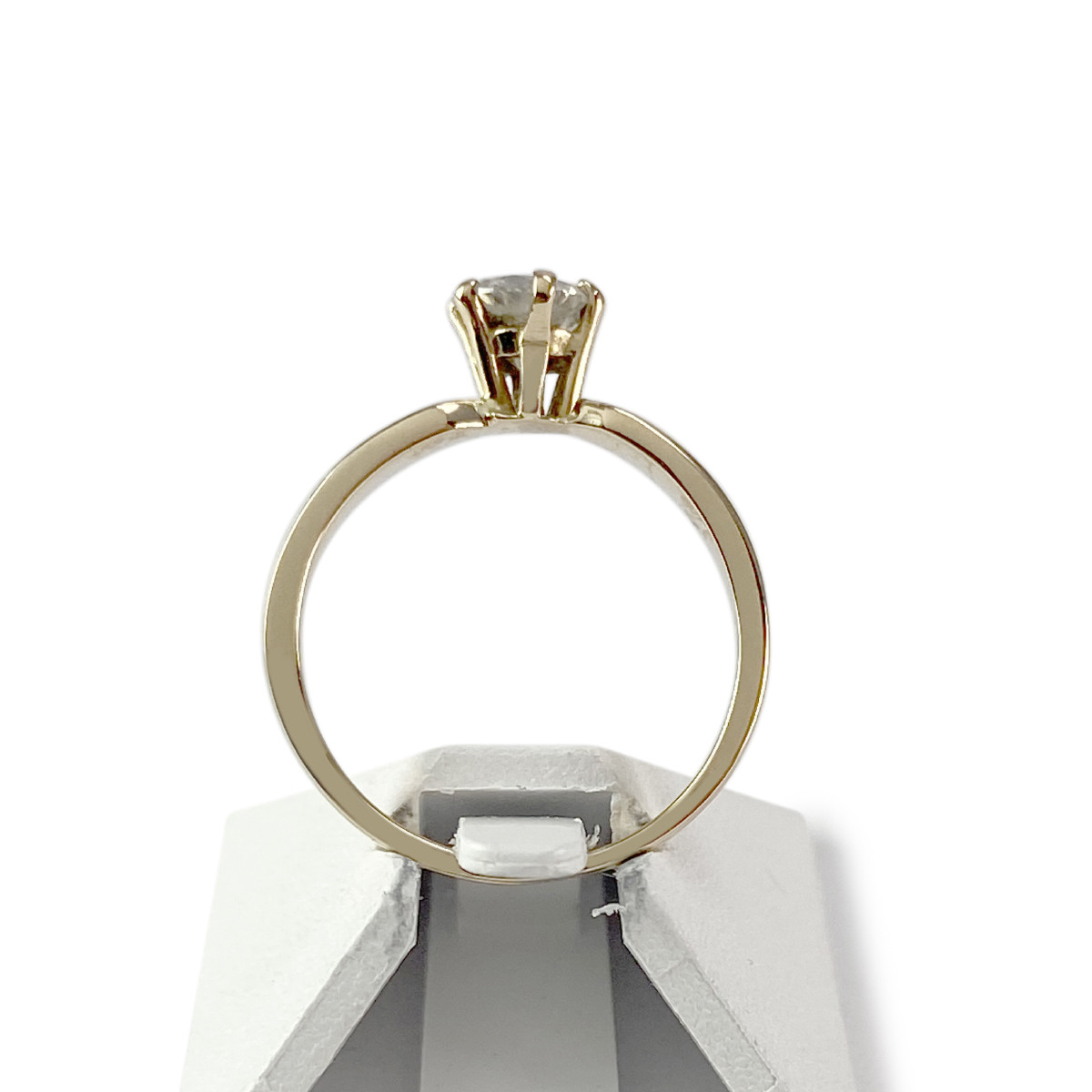 Bague solitaire d'occasion or 750 jaune diamant 0.65 carat
