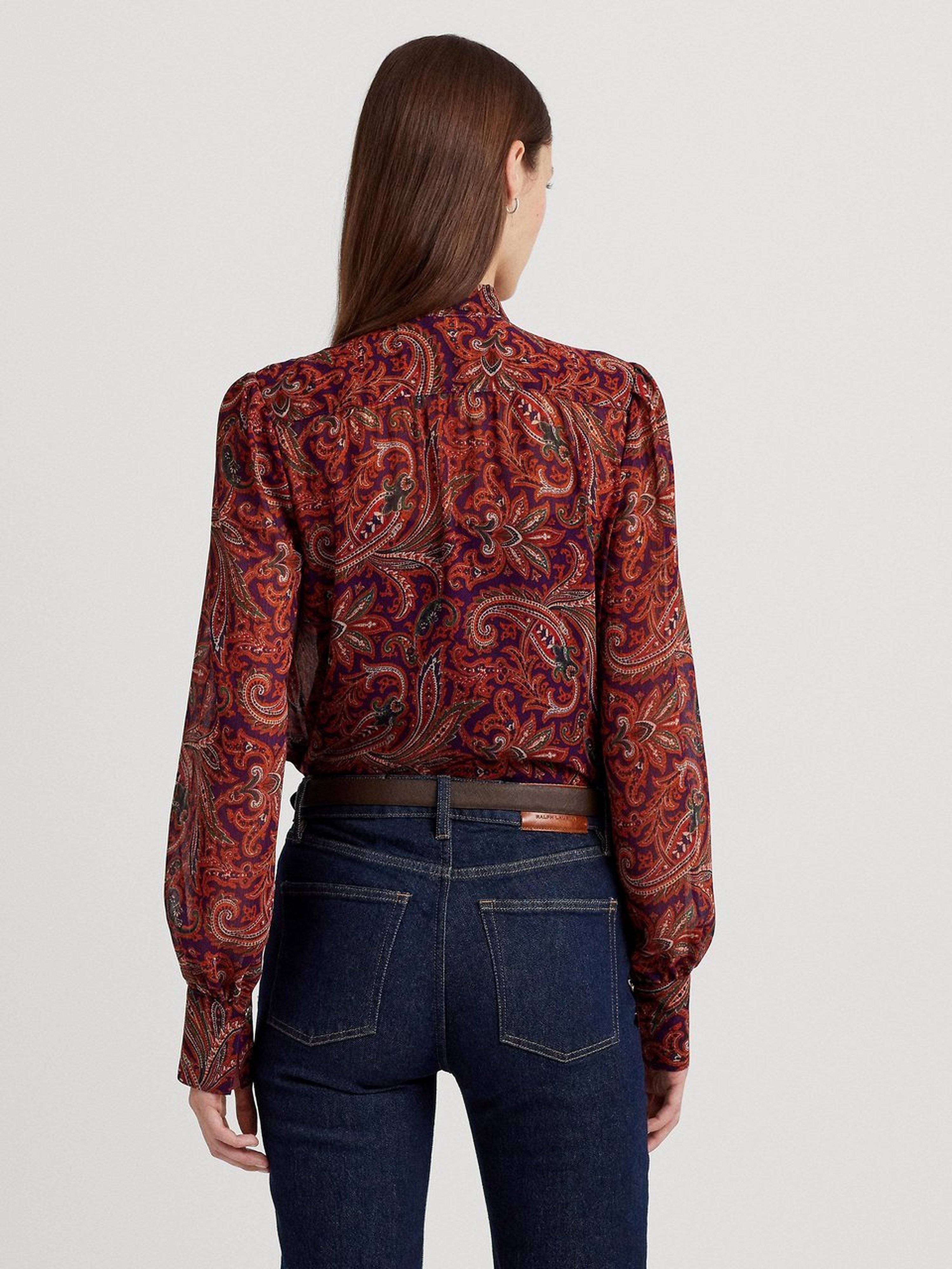 Bluse mit Stehkragen