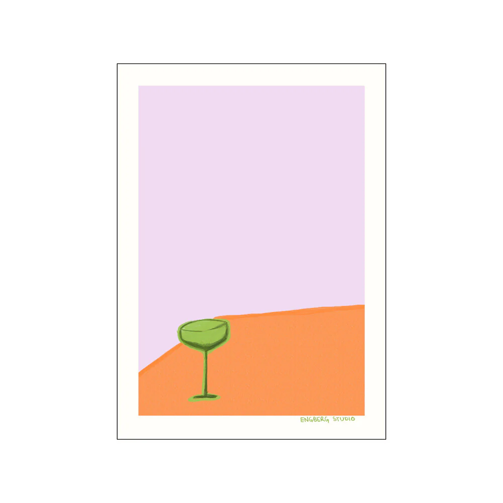 Poster & Frame  Just one more drink - Orange/pink