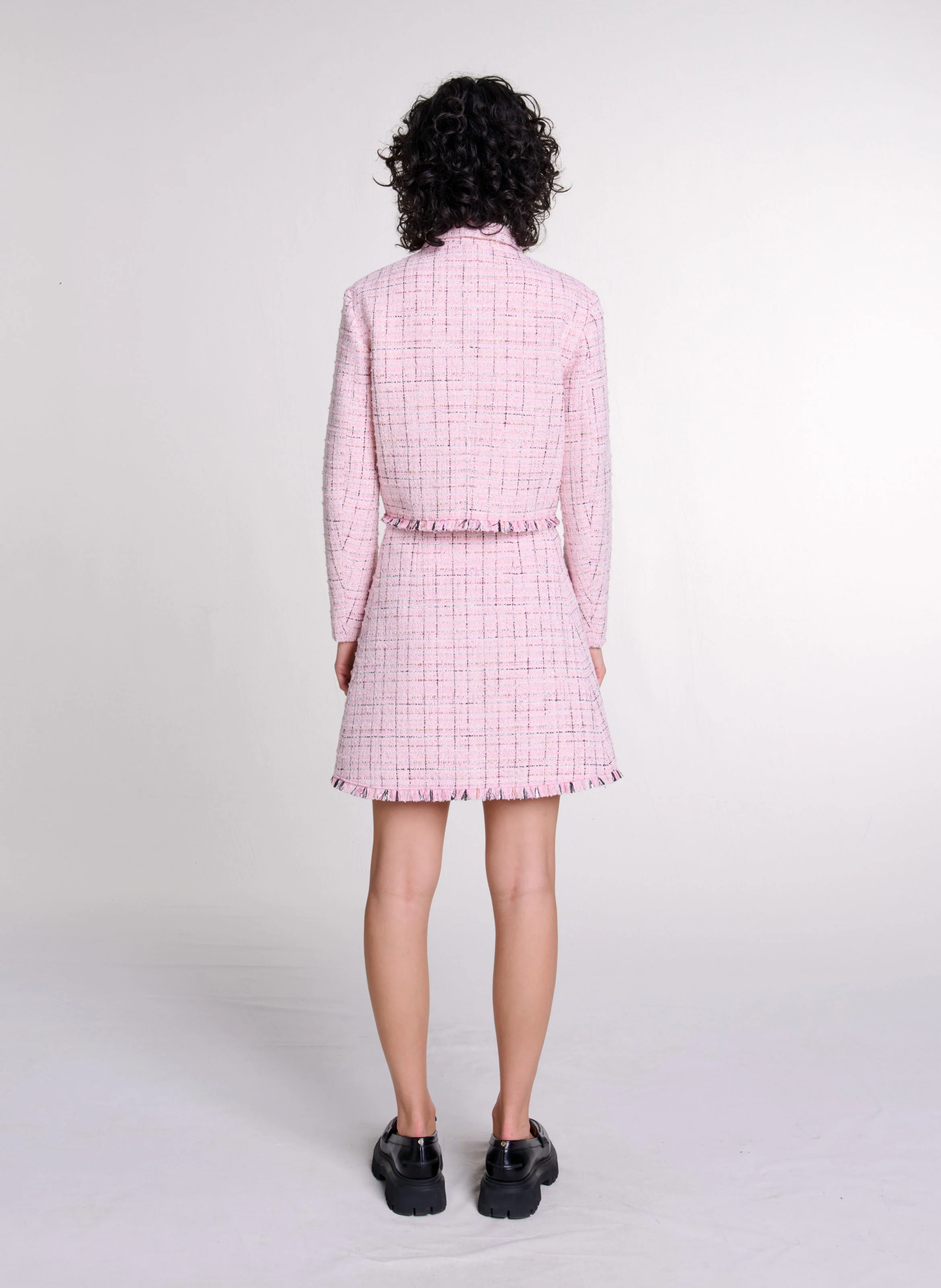 Veste courte en tweed | Rose