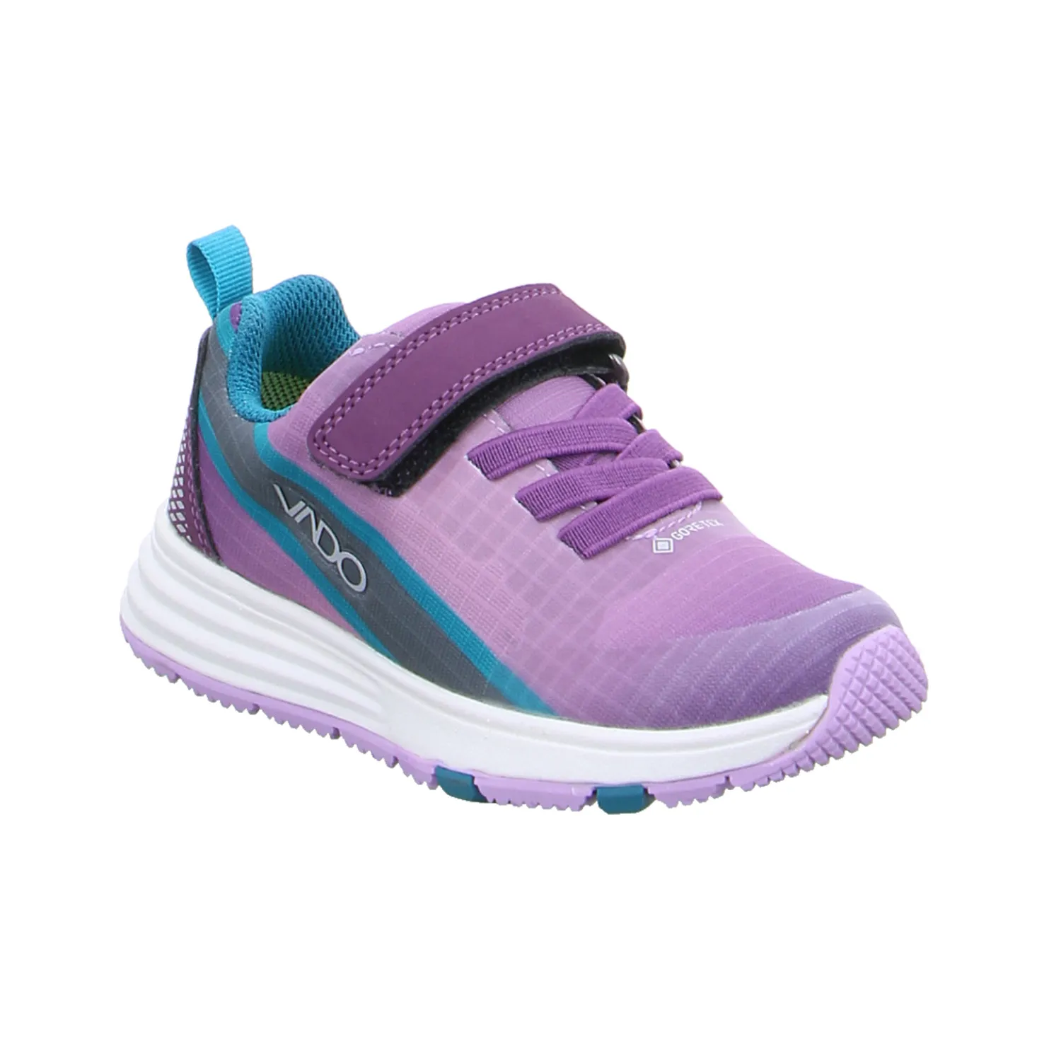 VADO Kleinkinder-Halbschuh Klett Flieder Textil  Sneaker Outdoor