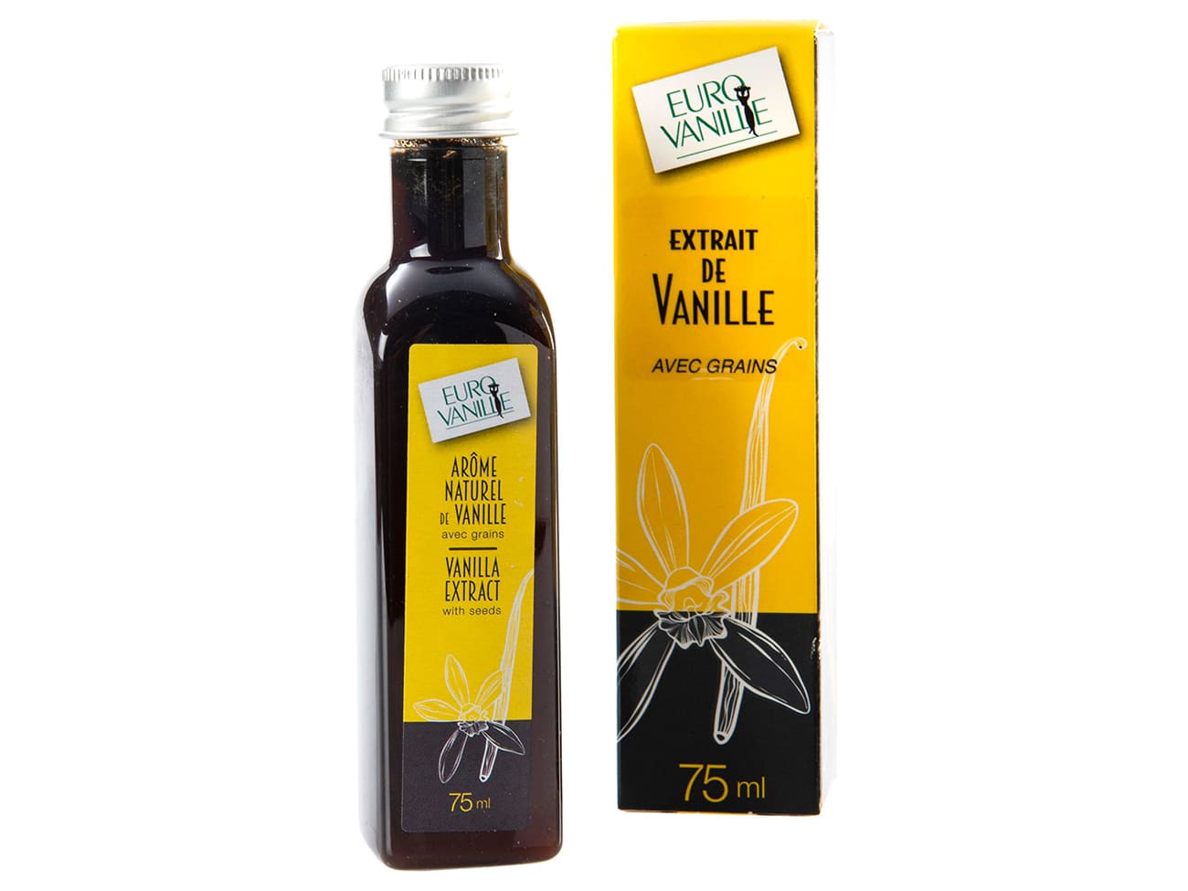 Extrait de vanille bio avec grains - 75 ml - Eurovanille