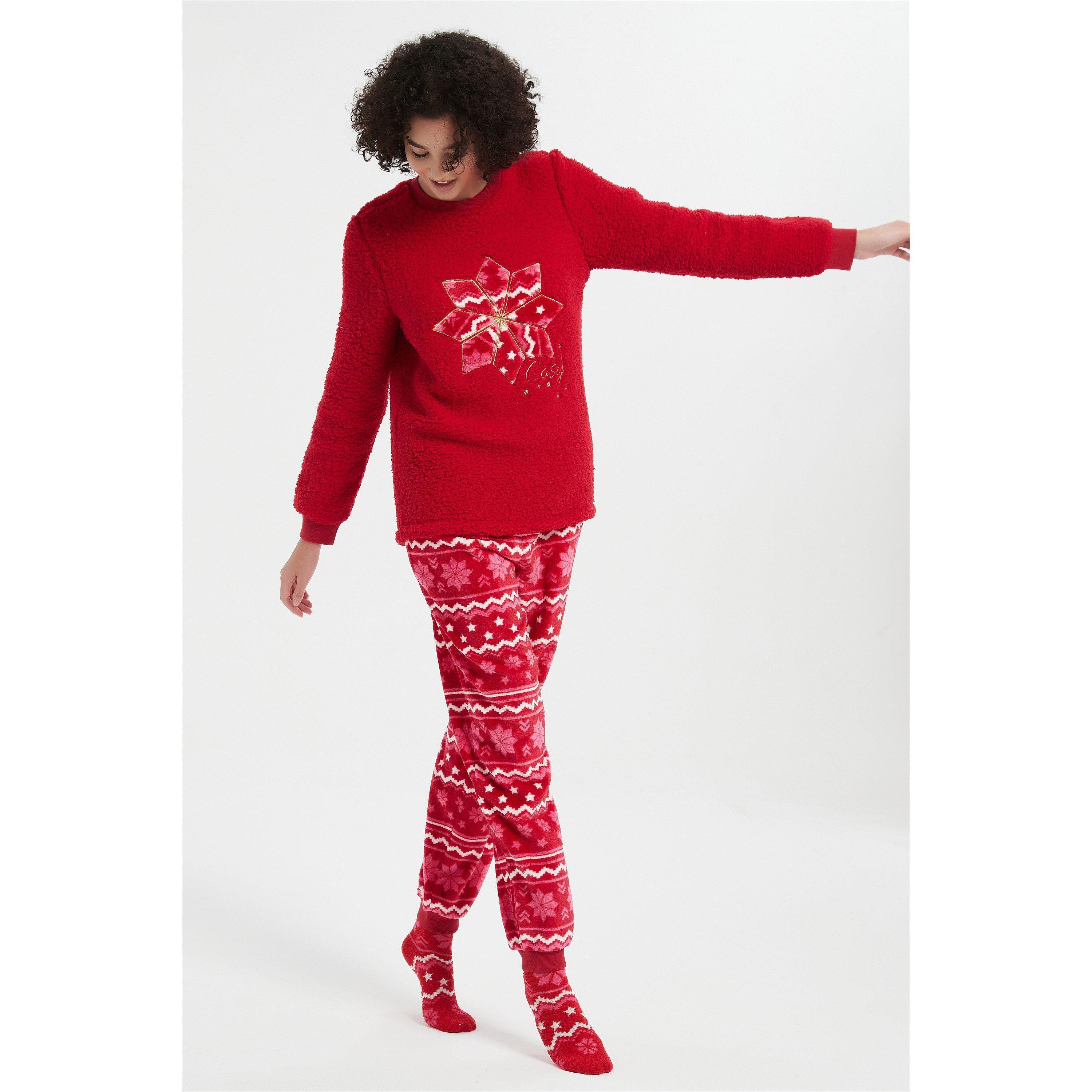 Linea Ladies Cosy Pyjama and Hot Water Bottle Gift Set