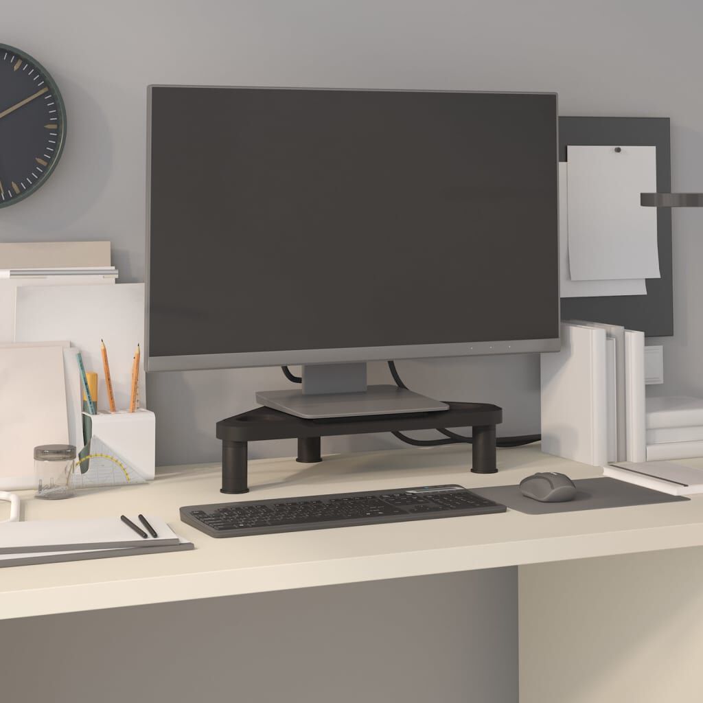 vidaXL Hoekmonitorstandaard Zwart 49x28x10,5 cm