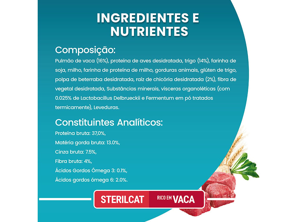 RAÇÃO PARA GATO PURINA ONE ESTERILIZADO COM VACA 2.8KG