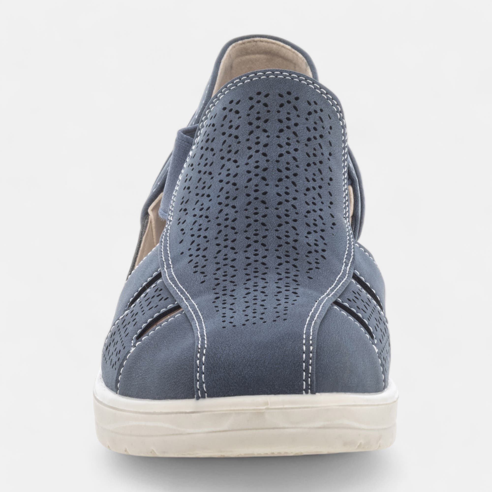 Mocassins pieds sensibles Femme bleu marine