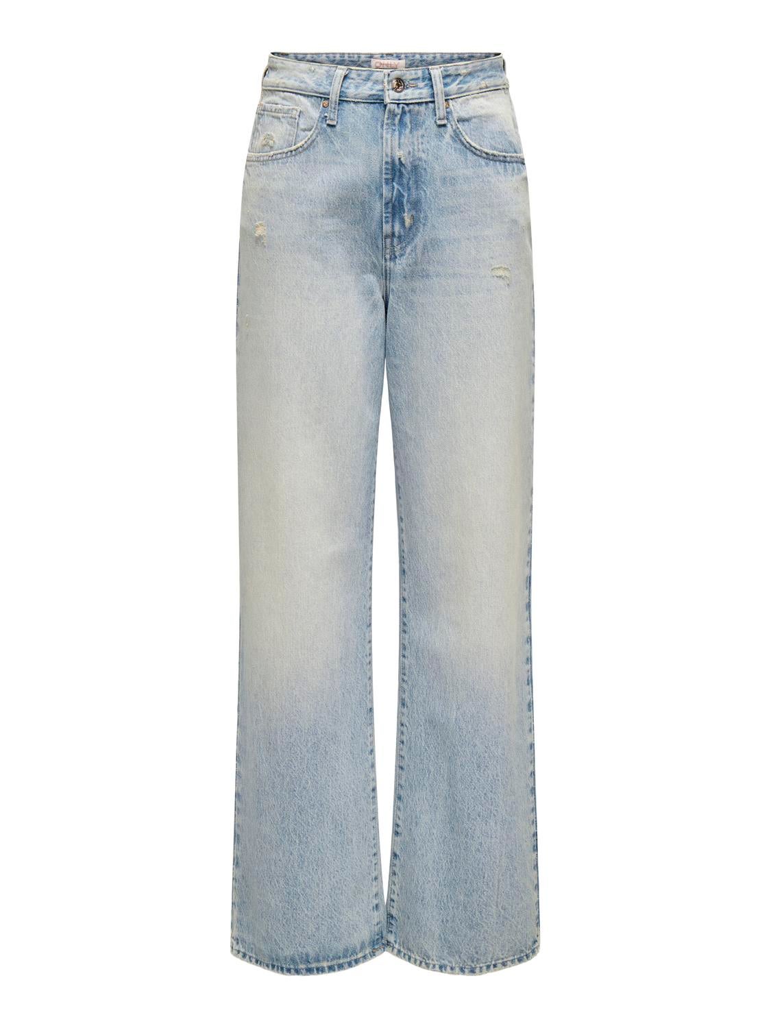 ONLHOPE Hohe Taille Weiter Beinschnitt Jeans Light Blue Denim