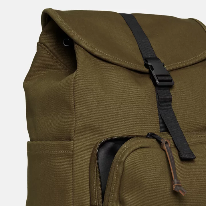 Mochila de lona feminina verde