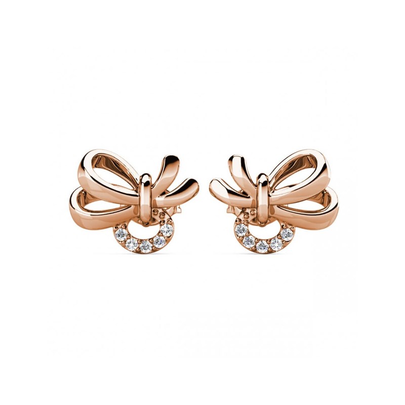 Boucles d'oreilles Posie - Or Rosé et Cristal