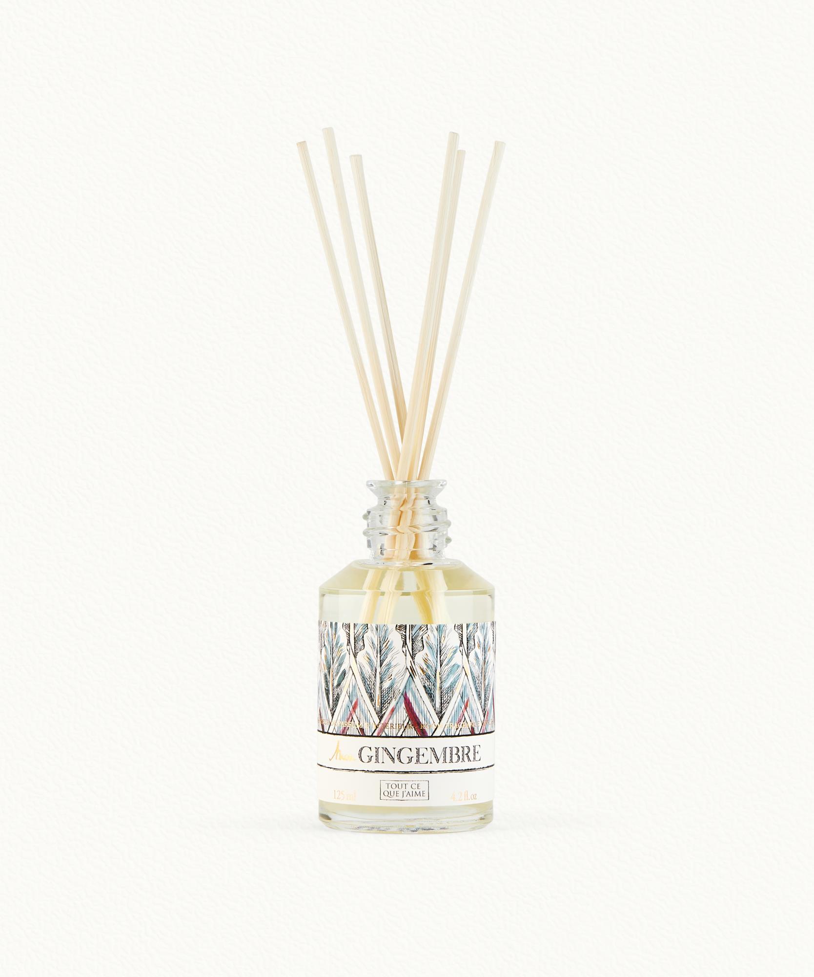 Mon Gingembre  Diffuseur + 6 bâtonnets - flacon 125 ml