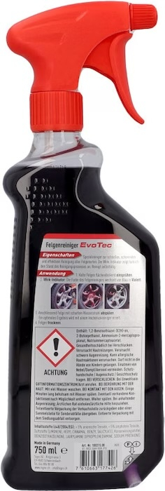 (750ml) Auto Felgen Reiniger Spray Evo Tec mit Sprühkopf