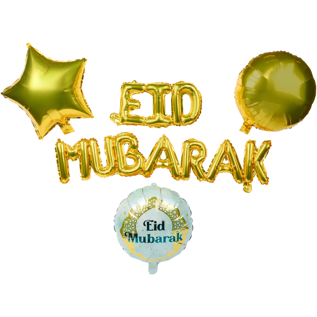 Eid Mubarak folieballonnenset 11-delig | diverse kleuren
