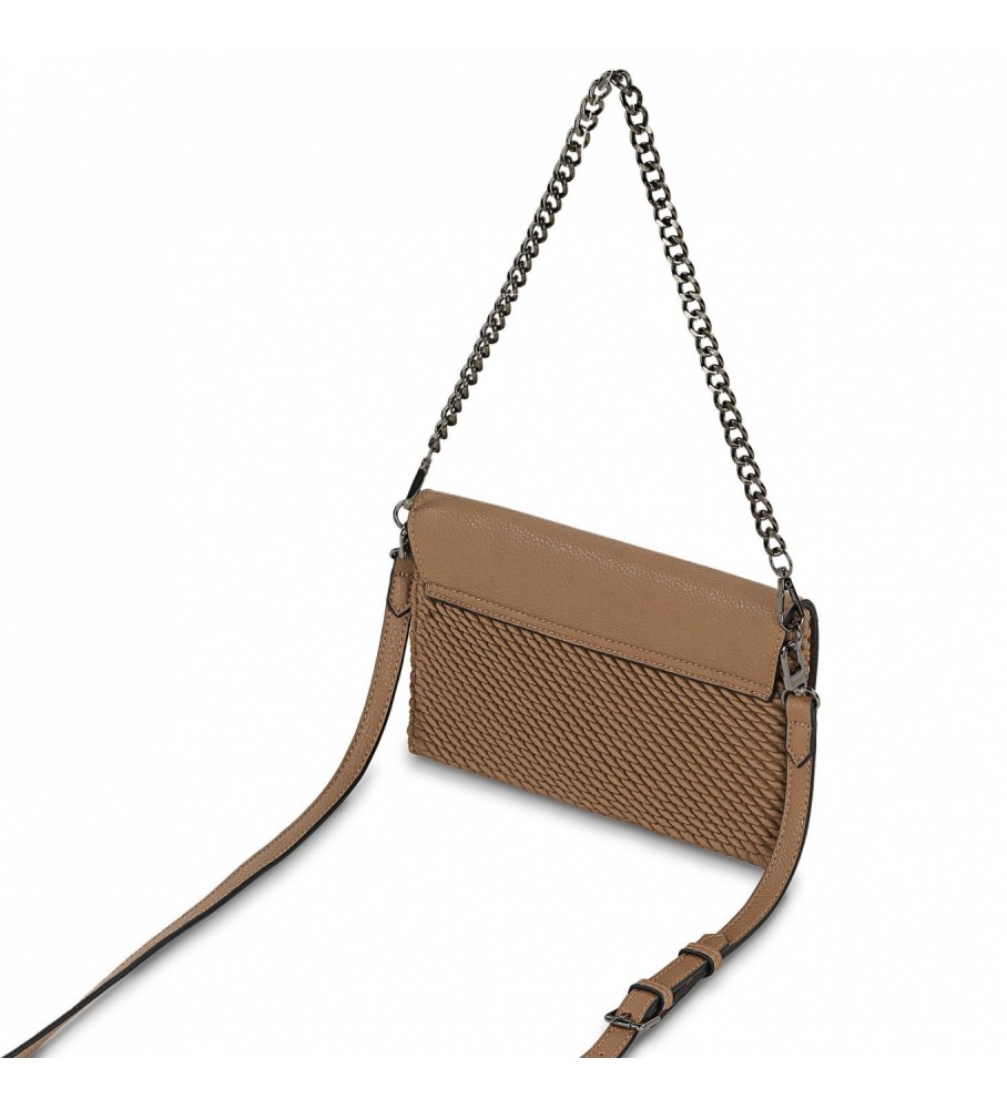 Bolsa de ombro feminina Lois LOIS com alças intercambiáveis 311766 cor taupe