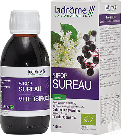 Ladrôme Sirop Sureau Bio Défenses Naturelles Flacon 150ml