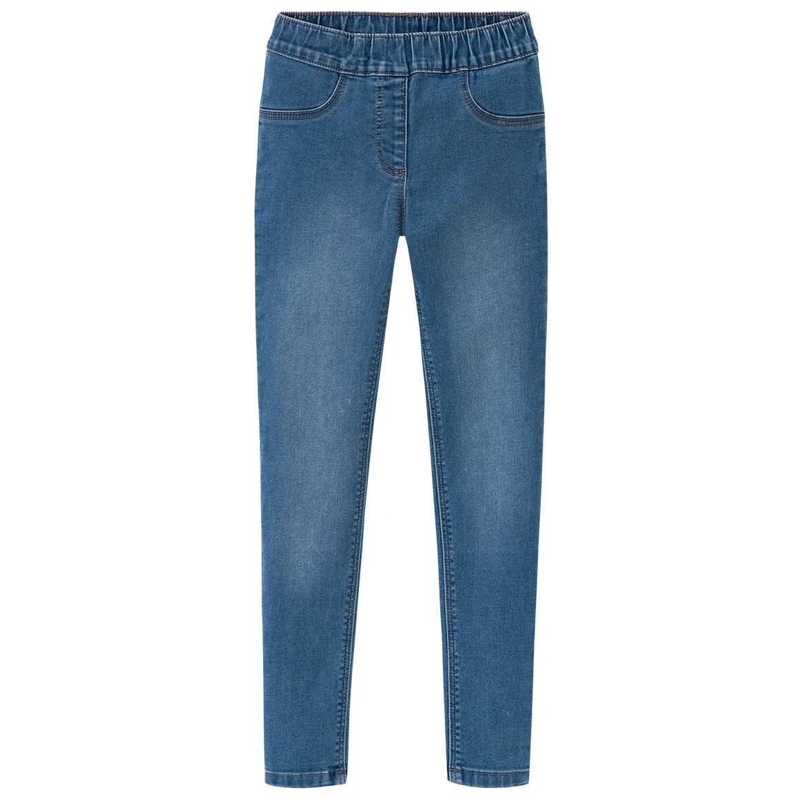 Famy Mädchen Jeggings mit Stretch-Bund hellblau