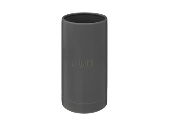 Vase en Céramique émaillée Bleu Gris D 10 x H 20 cm