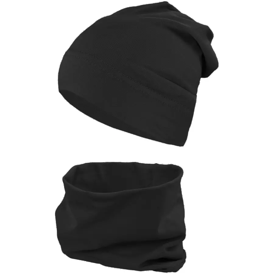 TupTam Jungen Beanie Mütze und Schlauchschal 2er Set schwarz