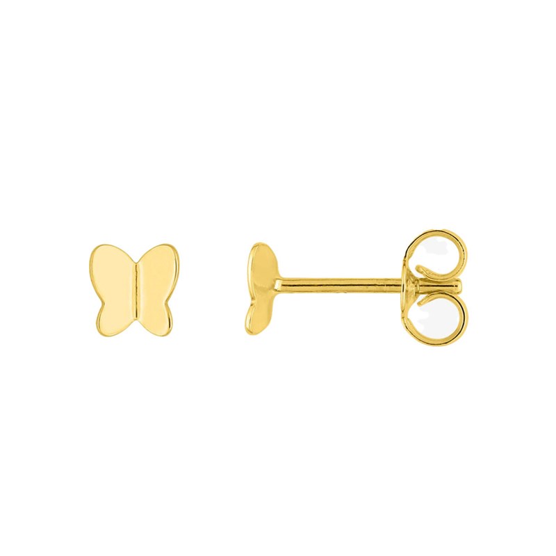Boucles d'oreilles Enfant - Or 18 Carats - Papillon