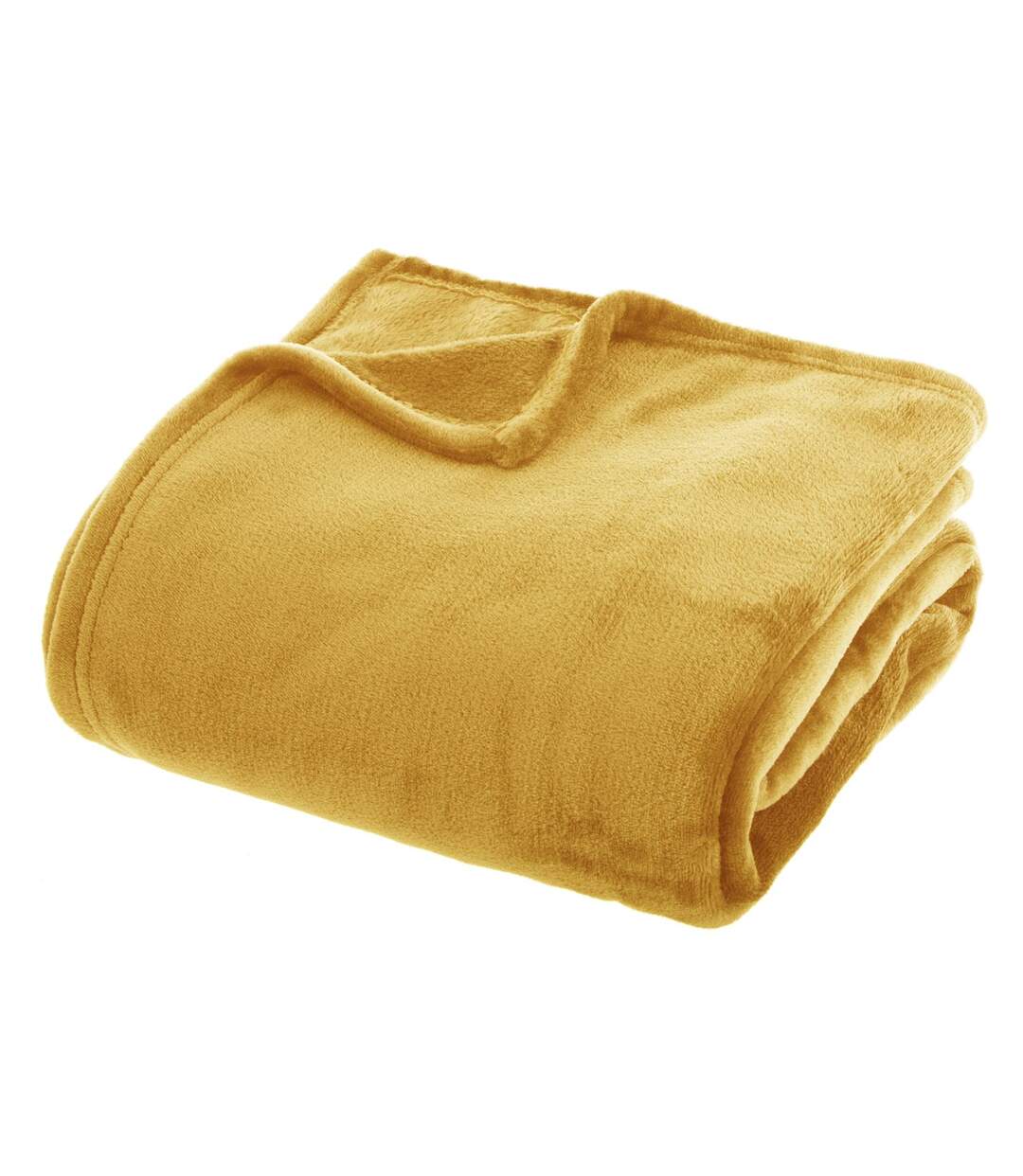 Grand Plaid en flanelle uni - 230x180 - Ocre
