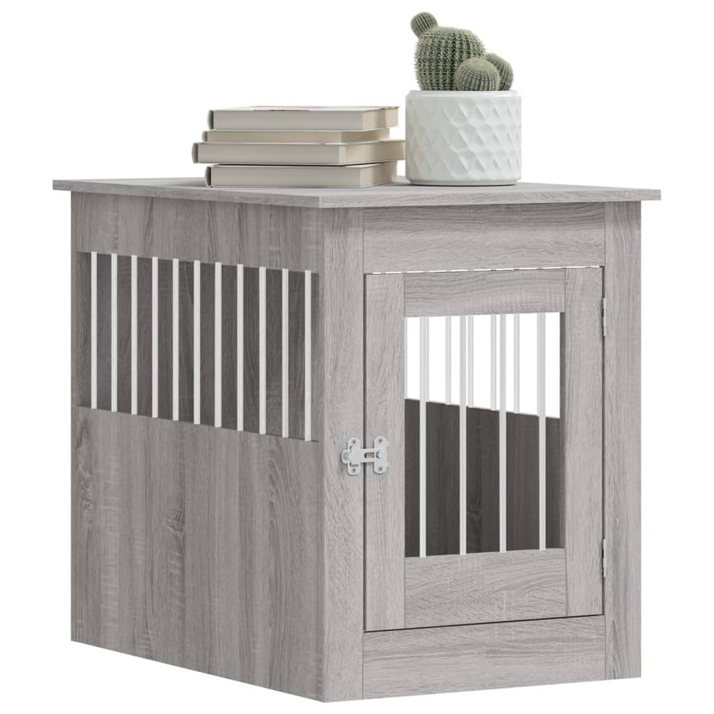 Meuble de cage pour chiens sonoma gris 55x80x68 cm