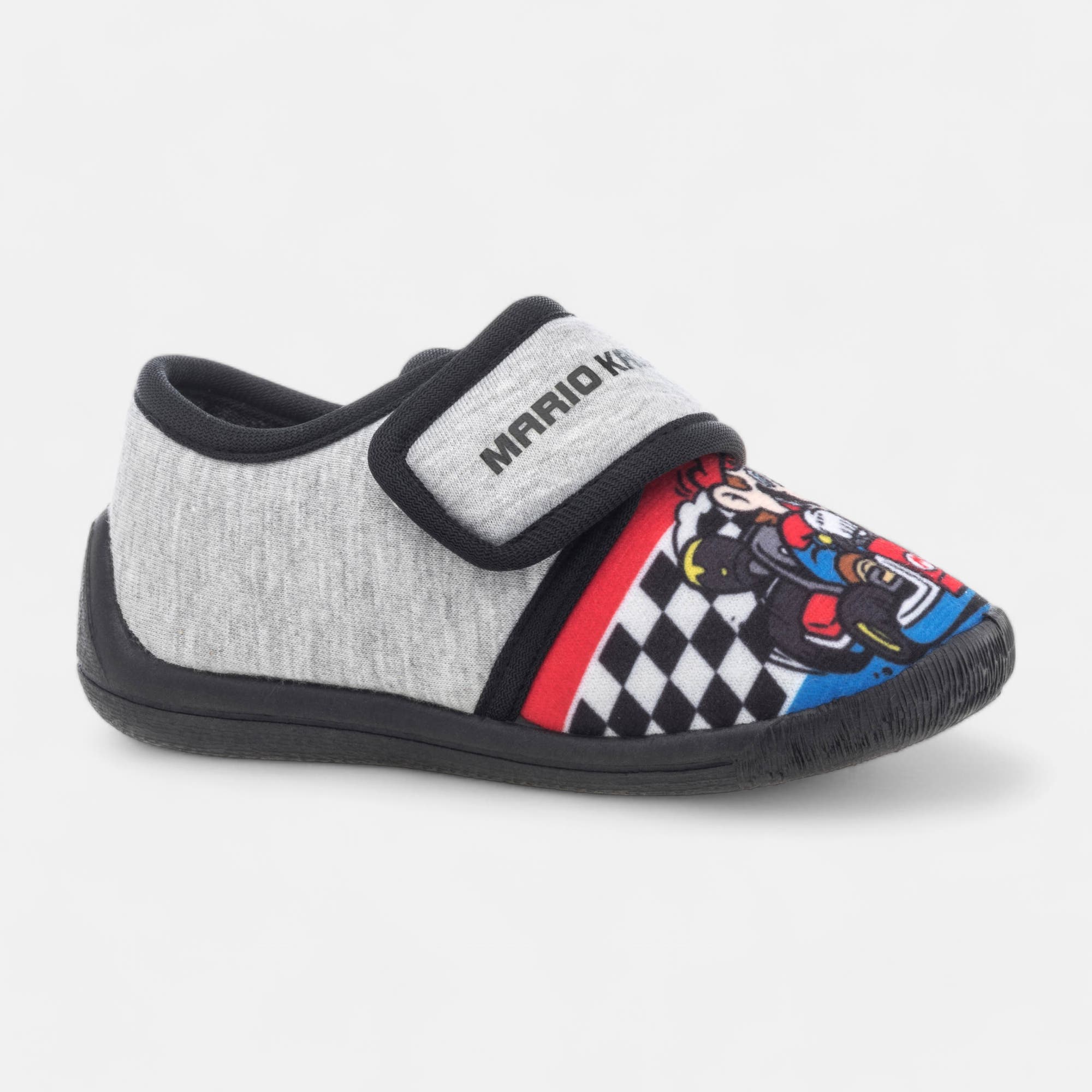Pantoufles attaches velcros Garçon gris