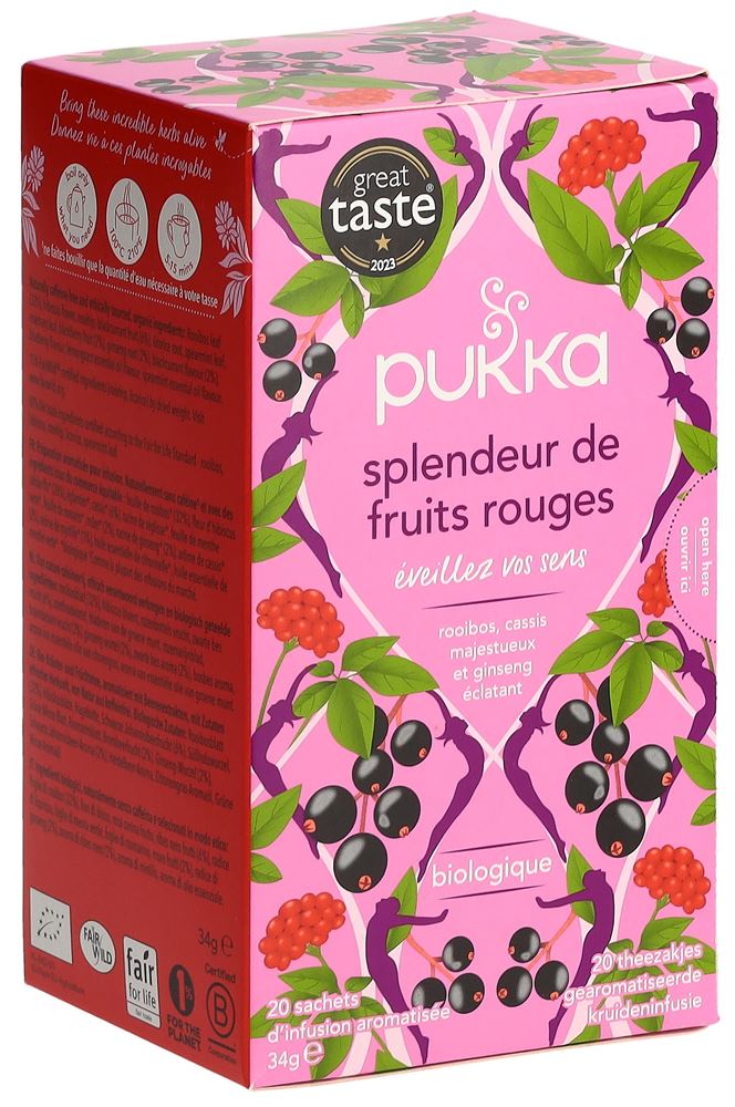 PUKKA Splendeur de fruits rouges Tee<br>20 Stück, Beutel, TEES, Bio