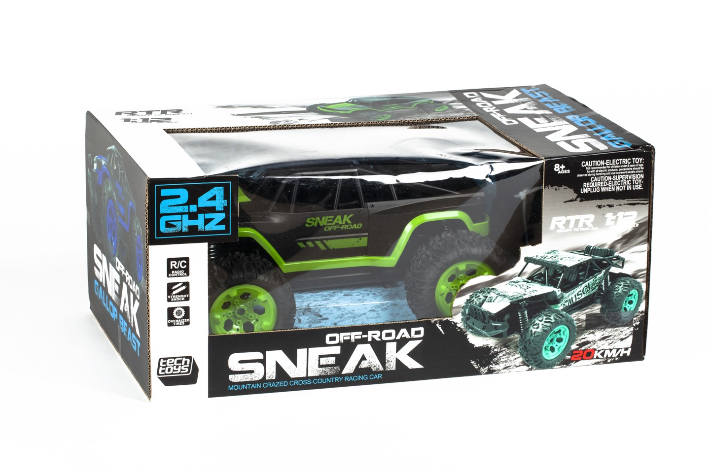 TECHTOYS - Sneak Off-Road - 1:12 - 2,4GHz R/C - Grøn (534613)